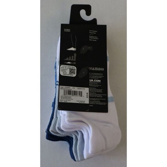 Under Armour 1332943 Womens Sz 6-10 Essential Lightweight No Show Socks, 6 Pairs - Picture 3 of 9